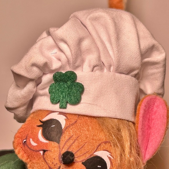 Annalee 6” Irish Chef Mouse with Chef Hat Coat and Shamrock Apron. NWT - Picture 8 of 14